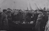 Март 1935 года. Похороны Я. Ф. Балахонова (присутствуют К. Е. Ворошилов, С. М. Буденный, К. А. Курджиев, И .Федько)