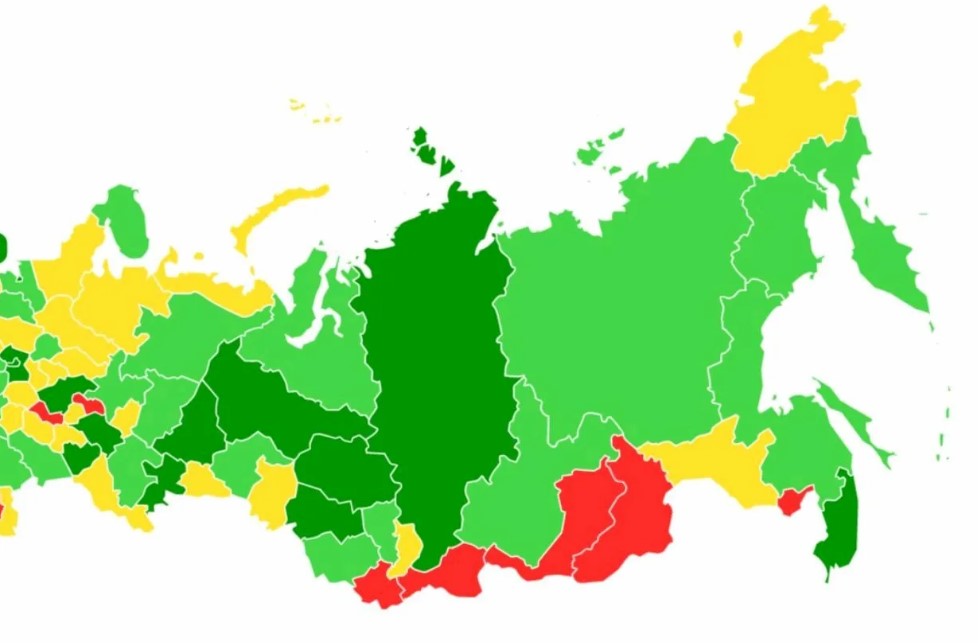 Регионы россии по уровню жизни карта