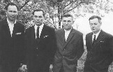 Участники Великой Отечественной Н.Д.Иванченко, Н.И.Еремин, А.А. Шапоренко, Е.А.Лапко 9 мая 1965 г.