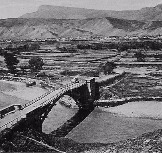 Железнодорожный  мост через реку Кубань у станицы Красногорской в 1920-е годы.